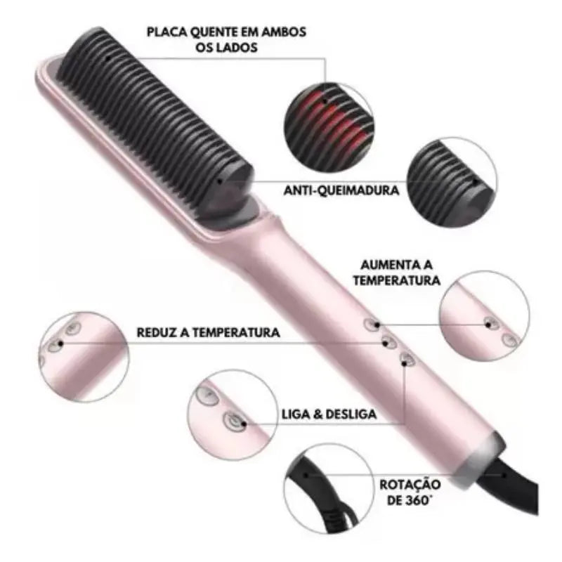 Escova Alisadora Anti-Frizz